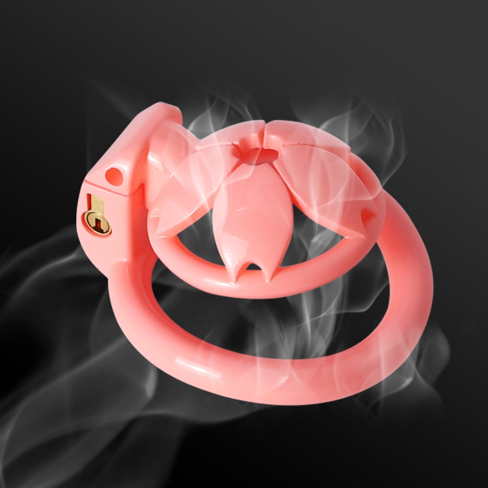 Premium Sakura 3D Printed Pink Chastity cage