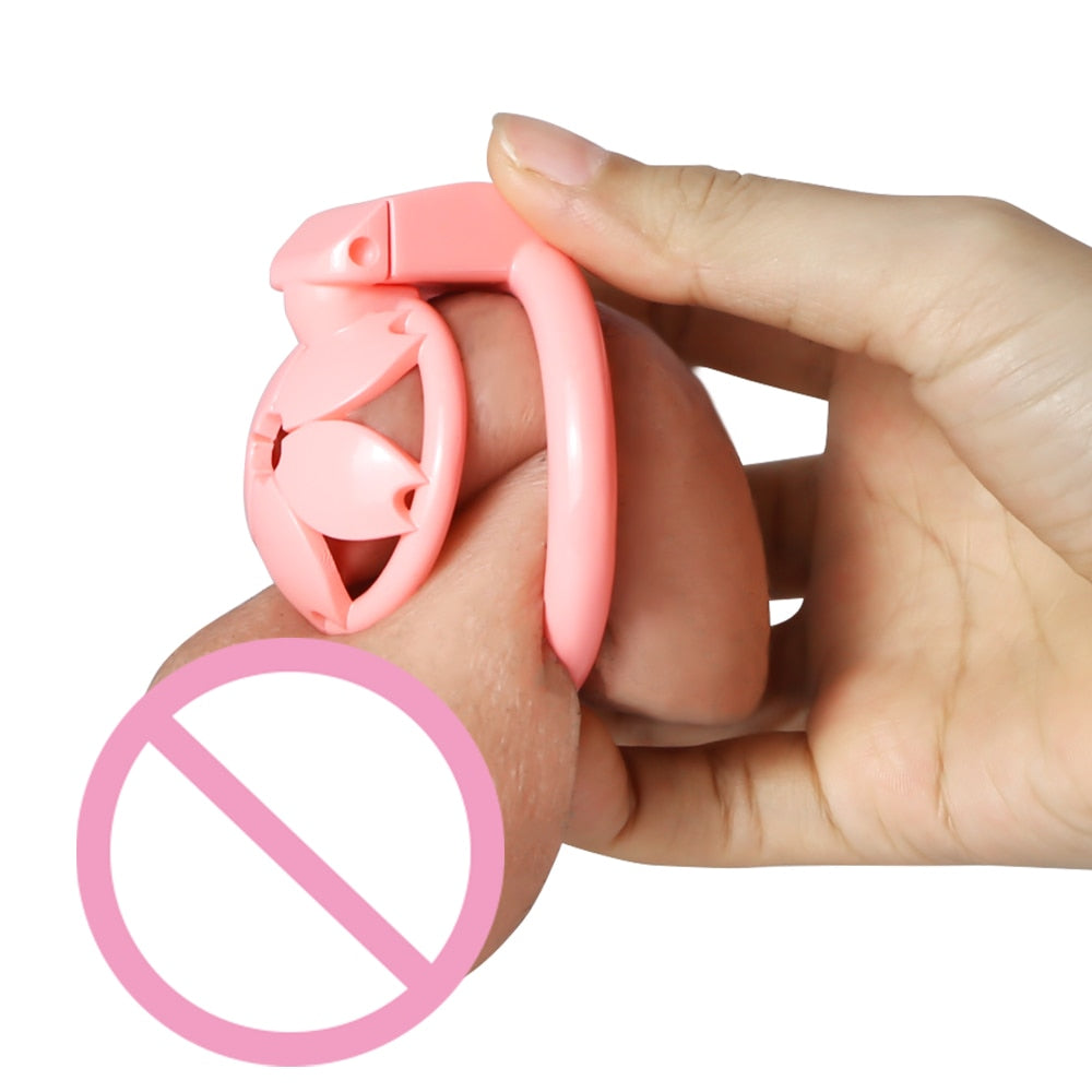 Premium Sakura 3D Printed Pink Chastity cage