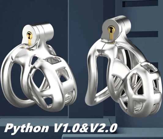 316 Stainless Steel Python V1.0&V2.0 Mamba Chastity Cage