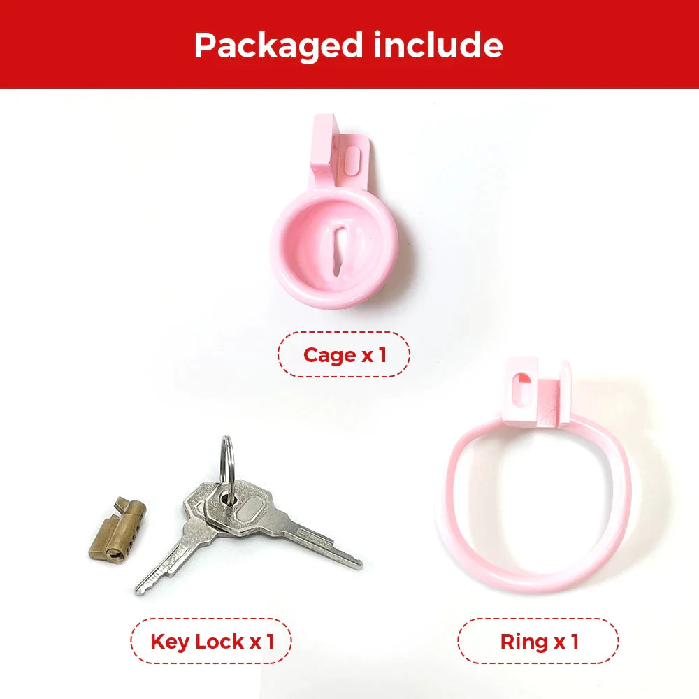 Octopus Pussy Vagina Chastity Cage with Stealth Lock Ring