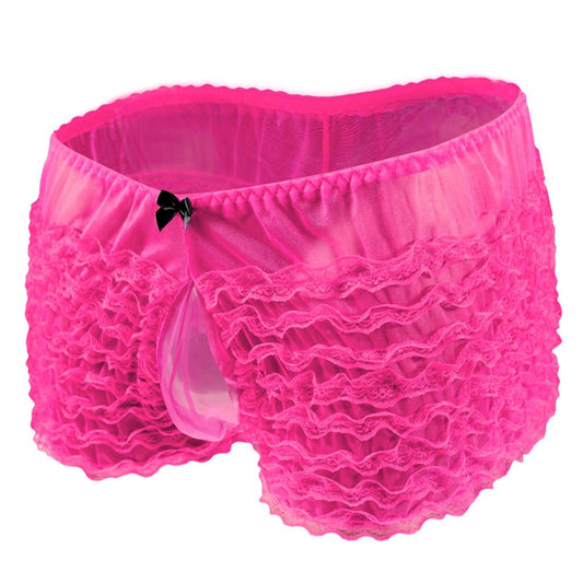 Sissy Lace Mesh Panties for Gay Men: Sexy Lingerie/ Breathable Underwear/ Erotic Boxer Shorts/ Cute Knickers /Trendy Design