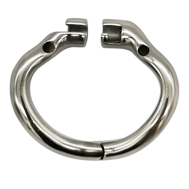 Super Small Stainless Steel Male Chastity Device, Ergonomic Base Ring Cock Cage, Penis Ring Lock, Stealth Lock Chastity Belt