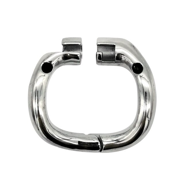 Super Small Stainless Steel Male Chastity Device, Ergonomic Base Ring Cock Cage, Penis Ring Lock, Stealth Lock Chastity Belt