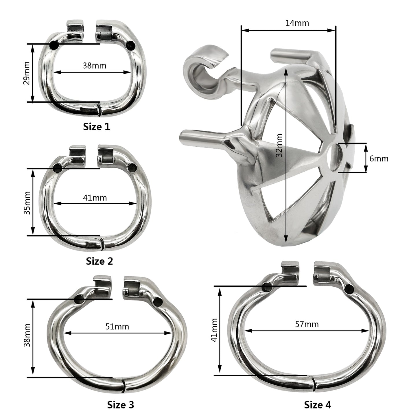 Super Small Stainless Steel Male Chastity Device, Ergonomic Base Ring Cock Cage, Penis Ring Lock, Stealth Lock Chastity Belt