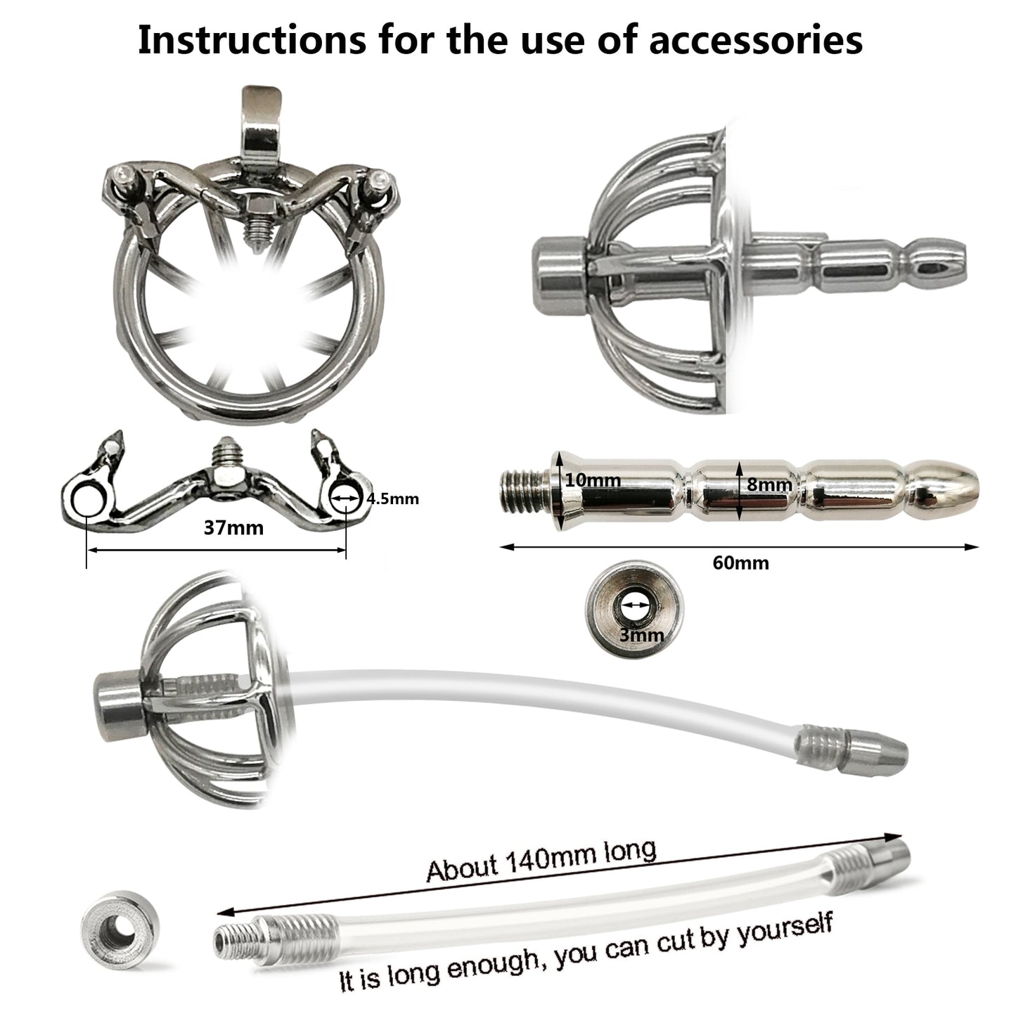 Super Small Stainless Steel Male Chastity Device, Ergonomic Base Ring Cock Cage, Penis Ring Lock, Stealth Lock Chastity Belt