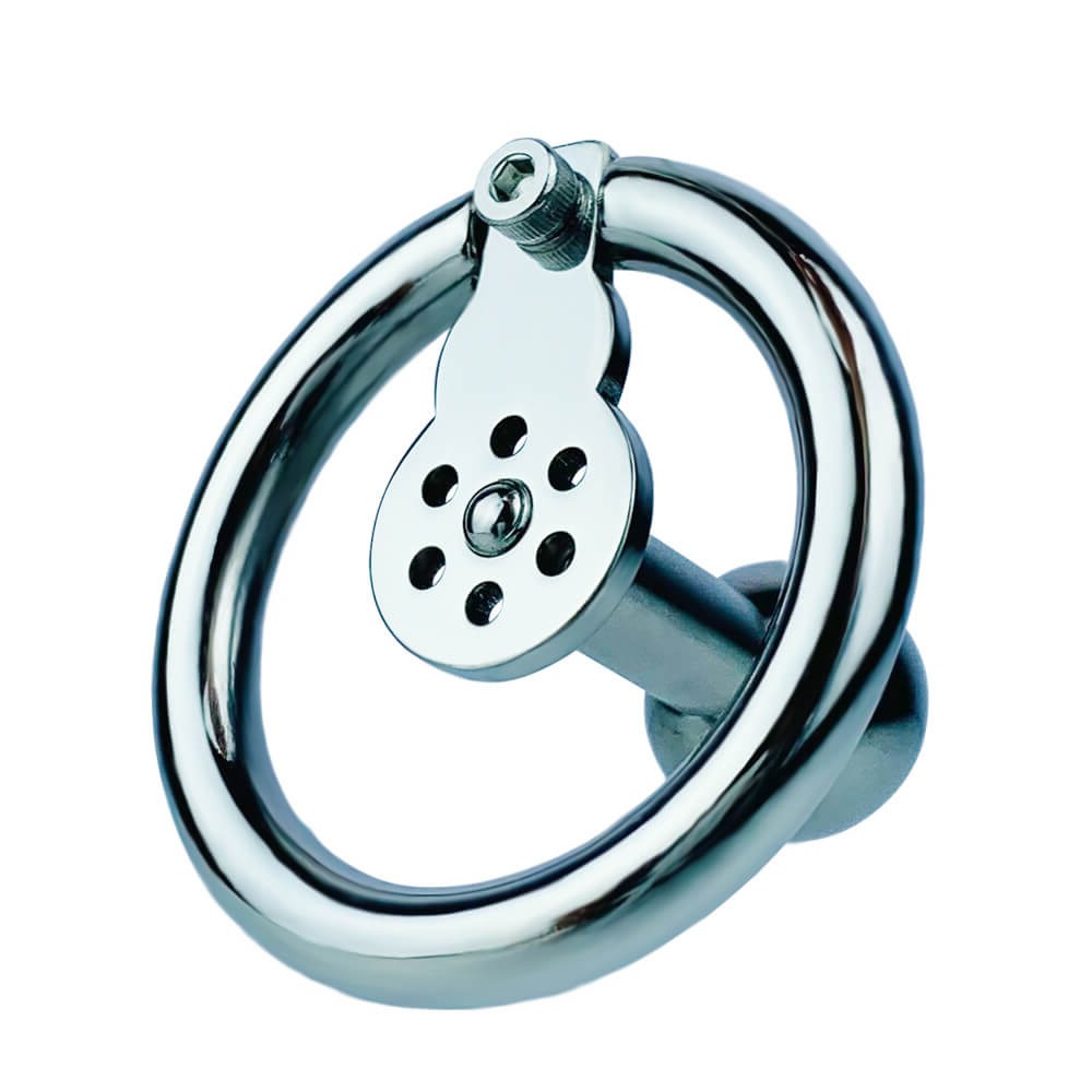 Inverted negative chastity cage with solid steel ball