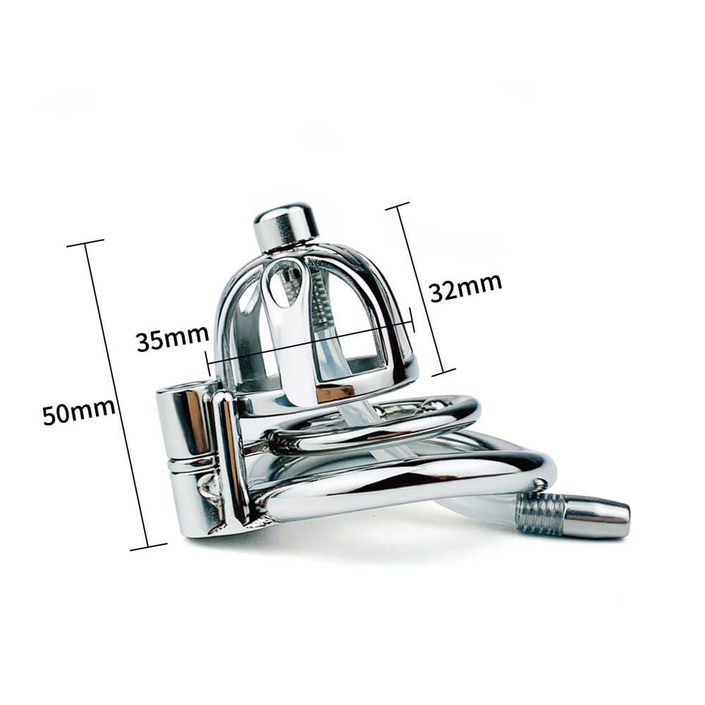 2023 NEW Stainless Steel Chastity Cage With Tube