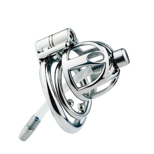 2023 NEW Stainless Steel Chastity Cage With Tube